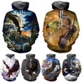 thumbnail image 2 of Sudadera con capucha con estampado de águila calva en 3D para hombre y mujer, ropa para hombre, sudaderas con capucha con estampado de águila calva en 3D, sudaderas con capucha de moda Harajuku y2k, 2 of 4