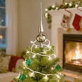 thumbnail image 3 of Eoozwa Christmas Tree Top Star Ornament Vintage Glass Star Tree Topper for Seasonal Christmas Treetops Plastic Mini Spire Hat, 3 of 6