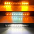 thumbnail image 3 of Luces estroboscópicas de emergencia de 12 LED Luces de advertencia de peligro para carrocería de vehículos de camión amarillos y blancos 12-24 Barra de luz de baliza impermeable - Paquete de 2, 3 of 5