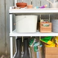 thumbnail image 6 of Design Ideas MeshWorks Metal Storage Wood Top Shelving Unit Rack, White, 6 of 12