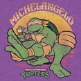 thumbnail image 2 of Girl's Teenage Mutant Ninja Turtles Distressed Michelangelo in Action Graphic Tee Purple Berry Large, 2 of 4