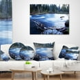 thumbnail image 3 of Designart Blue River in Forest At Evening - Landscape Printed Throw Pillow - 16x16, 3 of 4