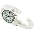 thumbnail image 3 of Silver Small Size Oval Face Metal Band geneva Womens Bangle cuff Watch, 3 of 4