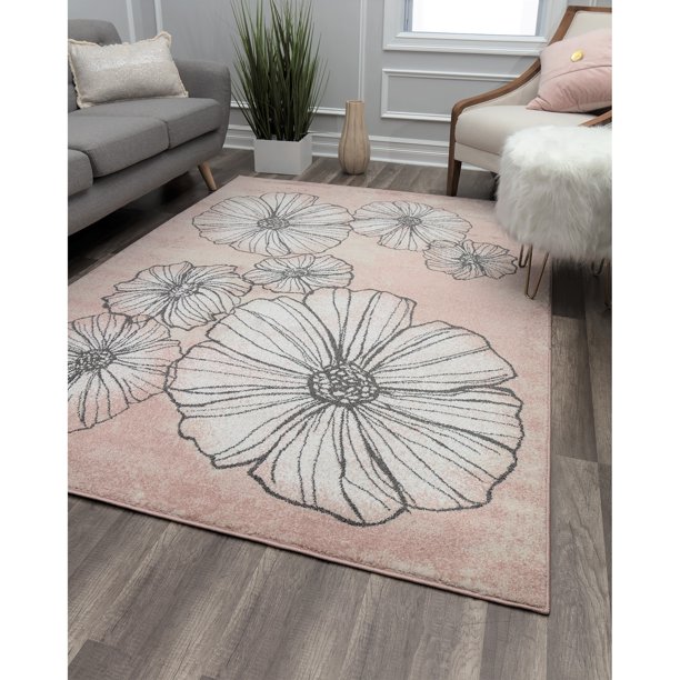 Rugs America Milani Collection Jasper Rose MN20A Contemporary Geometric