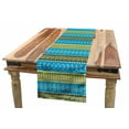 thumbnail image 1 of Abstract Table Runner, Rhythmic Demonstration of Aztec Inspired Triangles Zigzags in Summer Tones, Dining Room Kitchen Rectangular Runner, 3 Sizes, by Ambesonne, 1 of 2