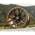 thumbnail image 5 of RockTrix RT107 17 inch Wheel Compatible with Chevrolet Colorado Silverado 1500, 6x5.5 Rim 6x139.7 Wheel, 17x9, -12 Offset, 4.5 Backspace, Also Fits GMC Canyon Sierra 1500, Bronze, 5 of 8