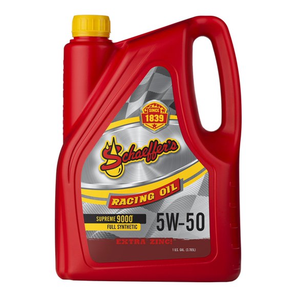 Schaeffer Manufacturing Co. 9001-006S Supreme 9000 Huile de Moteur de Course Entièrement Synthétique 5W-50, Bouteille de 1 Gallon