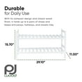 thumbnail image 3 of PJ Wood Stackable Wood Shoe Rack Organizer Shelf Closet Entryway Bedroom, White, 3 of 11