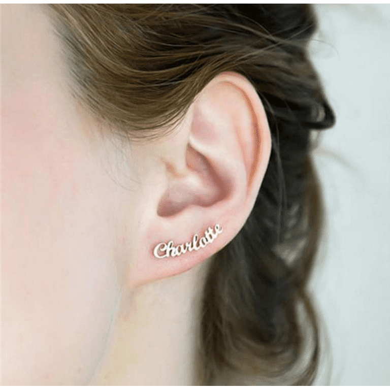 Personalized earrings name sale