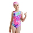 thumbnail image 5 of WOYY Girls Quick Drying Athletic One-Piece Swimsuit Bathing Suit Swimwear, Sizes 2-11, 5 of 6