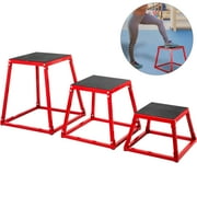 VEVORbrand 12in 18in 24in Plyometric Jump Box Set Fitness Exercise Jump Box Step Plyometric Platform Box for Exercise Fit Training