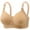 Beige, variant on Lixiuxyad Sports Bra Packs Women's Comfortable And Breathable Plus Size Bra Without Underwire