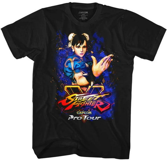 Street Fighter Pro Tour Cnl Black Adult T-Shirt