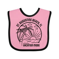 Inktastic Summer Vacation Mode St. Augustine Beach Florida Boys or Girls Baby Bib