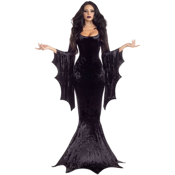 Witch Cosplay, Witch Costume, Witch Outfit, Witch Roleplay, Witch Cos, Vampire Womens Halloween Costumes Long Sleeves Mortician Costume Wrap Gothic Witch Dress Witchy Dress, Black L