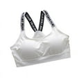 thumbnail image 2 of Women's Seamless Wirefree Racerback Straps Seamless Letter Yoga Sports Bra, 2 of 4