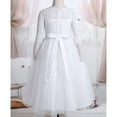 thumbnail image 5 of MSemis Kids Junior Girls Floral Lace Half Sleeves Flower Wedding Dress, 5 of 5