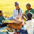thumbnail image 6 of Christmas Canvas Beach Blanket Picnic Mat - Oversized Waterproof Outdoor Camping Mat - Travel, Hiking, and Sports - Portable Lightweight Foldable Mat for Family and Friends Gathering, 6 of 6
