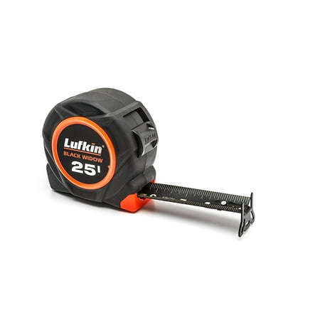 - Lufkin L1025B Black Widow 25-Foot Tape Measure Low Glare Matte Finish Hi-Visibility Blade Markings