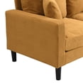 thumbnail image 4 of Dtwnek 57" Upholstered Loveseat Sofa with Wooden Frame, 2 Seat Small Space Saving Sofa Couch for Living Room Bedroom Apartment, Orange, 4 of 8