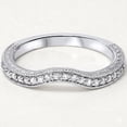 thumbnail image 3 of Pompeii 1/6ct Unique Curved Diamond Wedding Ring 14K White Gold (G/H,SI1-SI2), 3 of 6