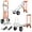 flat wheels, variant on Huisuilinss Convertible Hand Truck Dolly,3 in 1 Folding Hand Truck,770lbs Load Capacity Utility Cart Platform Cart,Aluminum Dolly Cart With Wheels,Elastic Straps For Home Warehouse Office,1PCS