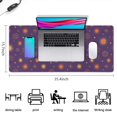 thumbnail image 5 of Long Mouse Pads for Desk,Purple Sun Star Circle Pattern Desk Mats on Top Of Desks, Desk Mouse Pad Extra Large with 3mm Non-Slip Base and Stitched Edge for Gaming,Office,Work,Home 35.4"x15.7", 5 of 6