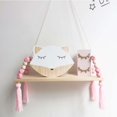 thumbnail image 2 of Ins Style Wall Shelf Child Decorative Shelf Hanging with Rope and Wooden Board Princess Bedroom, 2 of 6