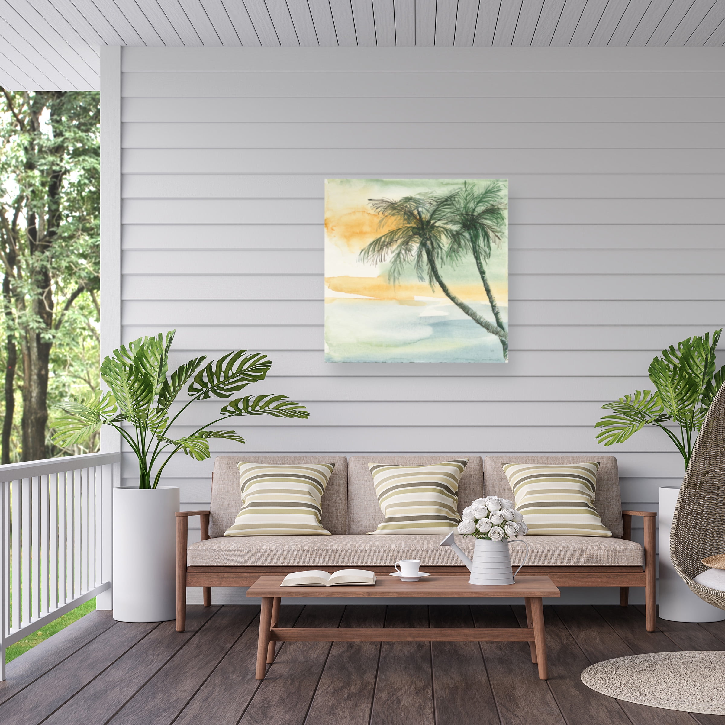 Chris Paschke 'Island Sunset II' Outdoor Canvas 14x19