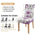 thumbnail image 6 of Floral Dining Chair Covers Set of 4 Lovely Peony and Hummingbird Design Washable Polyester Stretch Slipcovers Removable Seat Protector for Summer Kitchen, 6 of 7