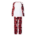 thumbnail image 4 of Elippeo Family Matching Christmas Pajamas, Baby Romper/Letter Santa Print Tops and Elk Christmas Tree Print Plaid Pants Sleepwear Set, 4 of 10