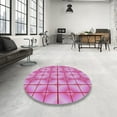 thumbnail image 4 of Ahgly Company Machine Washable Indoor Rectangle Transitional Magenta Pink Area Rugs, 3' x 5', 4 of 7