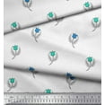 thumbnail image 2 of Soimoi Rayon Fabric Leaves & Floral Block Print Sewing Fabric Yard 56 Inch Wide, 2 of 3