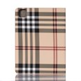 thumbnail image 2 of fashion luxury plaid pattern Leather Tablet Protective Case with Card Clip for iPad 9.7 10.2 11 12.9 Inch Air5 4 Mini 6 5 4 3 2 Beige ipad10.2 2019 2020, 2 of 5