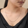 thumbnail image 3 of JeenMata Collar de Cadena Rolo Plana de Plata Esterlina de 20 Pulgadas y 2 mm en Color Blanco: Uso Diario para Hombres y Mujeres, 3 of 7