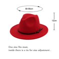 thumbnail image 3 of Meidiya Autumn and Winter Jazz Hat, Wide Brim Breathable Solid Fedora Hat, Large Brim Hat Womens Hat Street Straight Brim Jazz Hat, 3 of 3