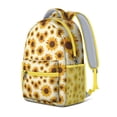 thumbnail image 2 of White Sunflower Backpack for School,Cute School Bag,Schoolbag with Adjustable Shoulder Straps & Padded Back,15.3"x11"x6.7", 2 of 6