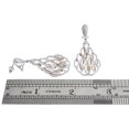 thumbnail image 4 of Diamond Dangler Earrings Ladies 14K White Two Tone Gold Round Pave 1.75 Tcw., 4 of 4