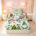 thumbnail image 3 of Manfei Vintage Snowman Twin Fitted Sheet,Traditional Gingerbread Men Bedding,2-Piece,1 Fitted Sheet and 1 Pillowcase, 3 of 6