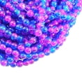 thumbnail image 3 of Rongfmy 8mm Magnifique Perle Ronde en Verre Craquelé - Bleu Bleu Fuchsia, 3 of 9