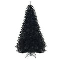 thumbnail image 1 of Costway 7.5Ft Hinged Artificial Halloween Christmas Tree Full Tree w/ Metal Stand Black, 1 of 10