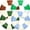 Blue Green, variant on 4Pcs Large Inflatable Pool Float for Adults 36 Inch Classic Striped Swim Rings Swimming Pool Tubes for Teens Summer Beach Themed Party