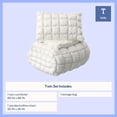 thumbnail image 3 of Mainstays Kids White Solid Puffy Comforter Set, Twin, 2 Pieces, 3 of 9
