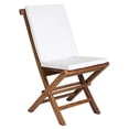 thumbnail image 2 of All Things Cedar TF22-2-W 2-Piece Teak Folding Chair Set with Cushions, White, 2 of 4
