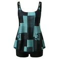 thumbnail image 4 of Swimsuit for Women Bikini Swimsuits Tankini Swimsuits for Women 2026 Summer Two Piece Bathing Suits Print Sling Swim Tank Top With Shorts Beach Swimwear, 4 of 5