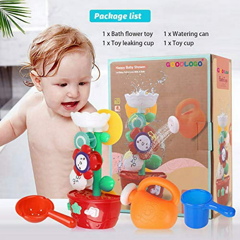 Goodlogo Bath Toys for Toddlers 1-3 Kids Bathtub Toy Bear Water Tub Toys for Shower Bath Time Toys to Boys Girls Baby Kids Infant Preschool Learning G