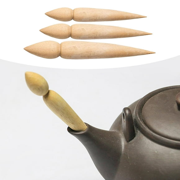 Wooden Punch Shaper Pot Making Artworks Clay Pottery Teapot Spout Maker 3Pcs