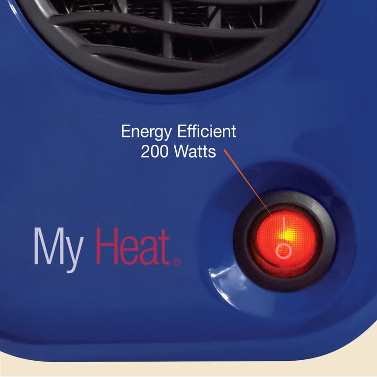 Lasko 200W MyHeat Personal Desk/Tabletop Space Heater with Simple Controls,  102, Blue - Walmart.com