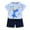 Light Blue, variant on Luvoko Toddler Kids Sports Clothing Sets Lion Boys Tshirt Sleepwear Shorts Boys Casual Clothes (Dark Green,18-24 Months)