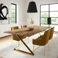 thumbnail image 3 of TOV Furniture Beatrix Cognac Velvet Side Chair with Gold Legs, 3 of 6